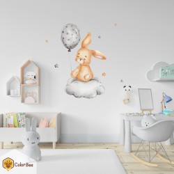 Vaikiškas interjero lipdukas "Bunny with balloon"